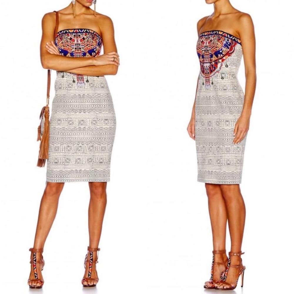 Camilla Lost Paradise Strapless  Dress size 14 Beaded ( fits like a 10)